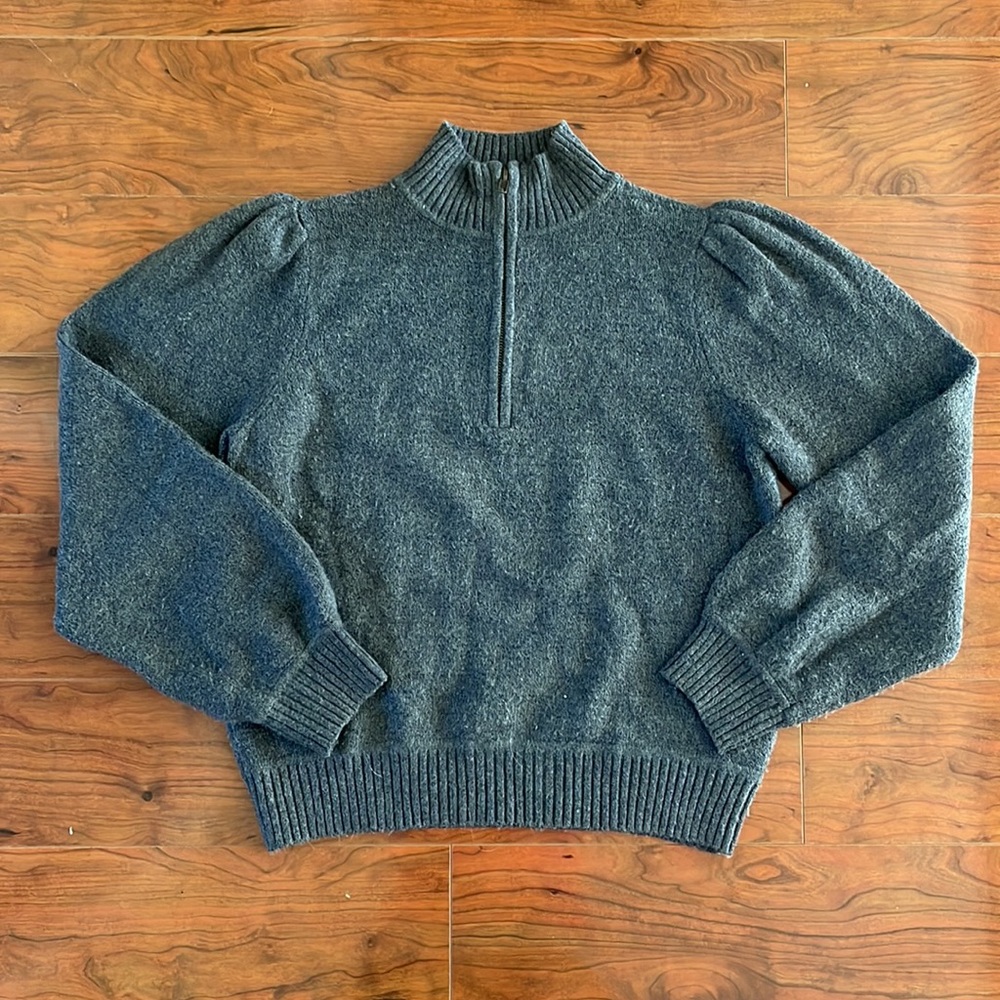 COPY - Universal Thread Gary Puff Long Sleeve Quarter Zip Mock Neck Sweater